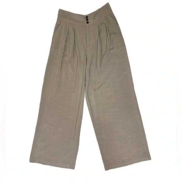 Bar III Stylish Brown Pleated Wide-Leg Pants - Picture 9 of 10